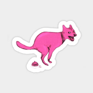 Cute Funny Pink Dog Poo Sticker